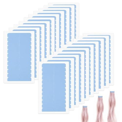 240pcs Human Hair Tape Extension Replacement - Double Sided Wig Tape (Blue, 1.5x0.5 Inch) by CANIPHA
