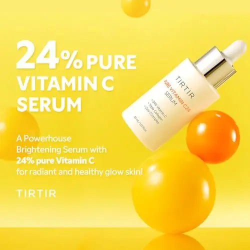 TIRTIR Pure Vitamin C 24% Face Serum – Dark Spot Remover for Sensitive Skin with Collagen, Anti-Aging, Even Out Skin Tone, Non-Irritation Tested, Korean Mild Vita C Facial Serum, 1.01 Fl Oz Avelisse