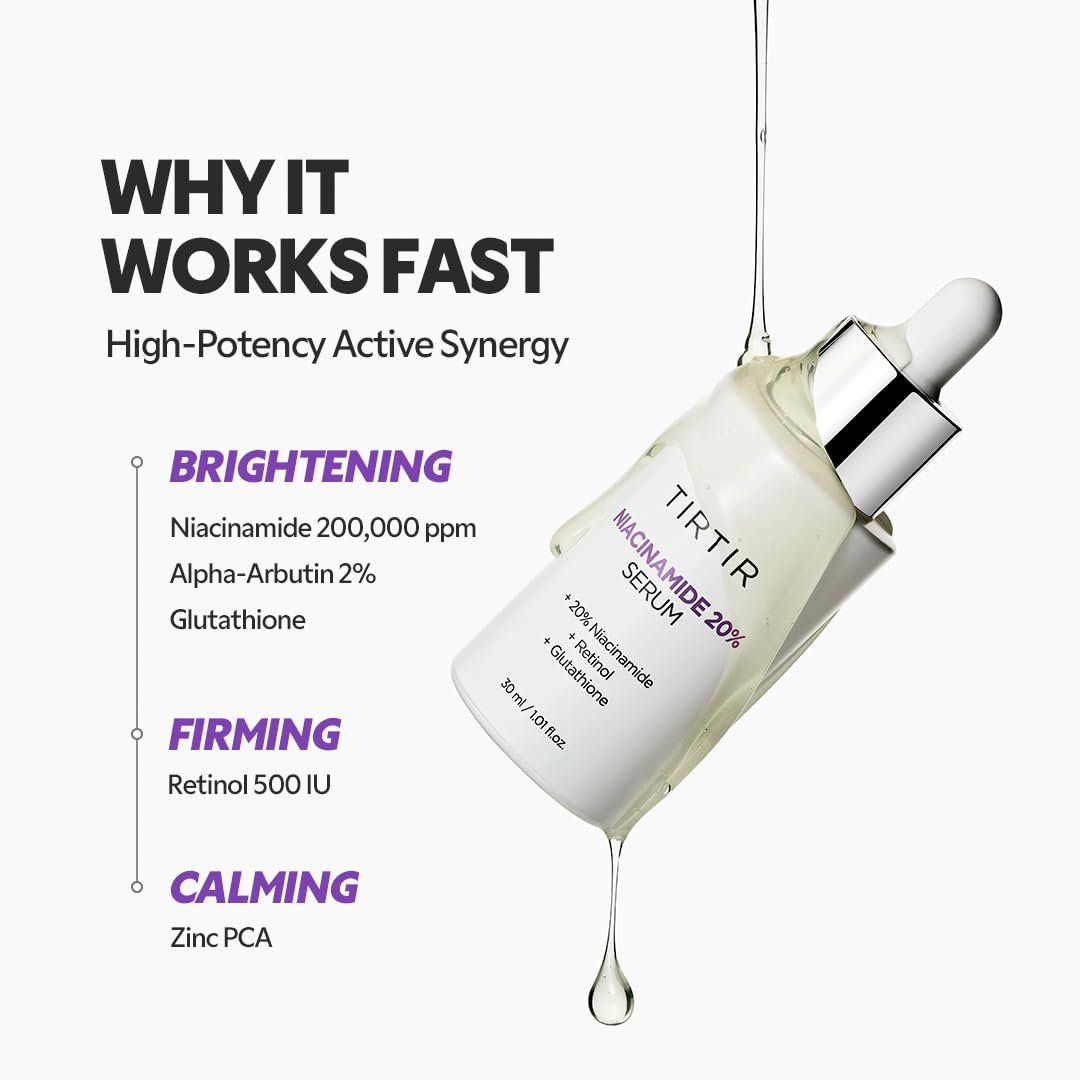 TIRTIR Niacinamide 20% Serum 30ml – High-Concentration Brightening & Pore Care Treatment Avelisse