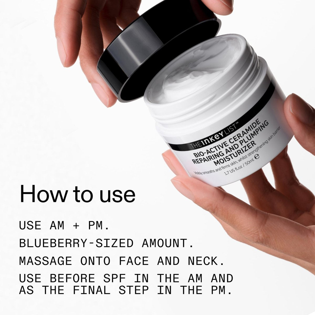 The INKEY List Bio-Active Ceramide Repairing and Plumping Moisturizer - 50ml | 24-Hour Hydration & Anti-Ageing Face Cream - görsel 13