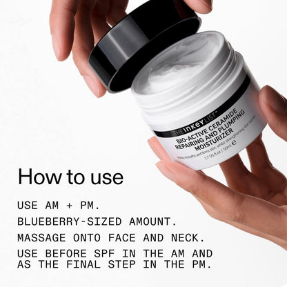 The INKEY List Bio-Active Ceramide Repairing and Plumping Moisturizer - 50ml | 24-Hour Hydration & Anti-Ageing Face Cream