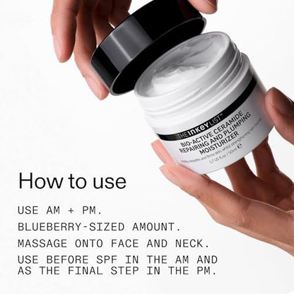 The INKEY List Bio-Active Ceramide Repairing and Plumping Moisturizer - 50ml | 24-Hour Hydration & Anti-Ageing Face Cream