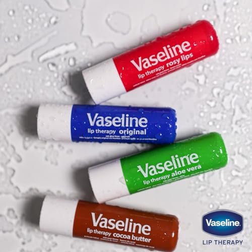 Vaseline Lip Therapy Aloe Fresh 8-Pack – Moisturizing Lip Balm for Very Dry Lips, 0.16 Oz Each Avelisse