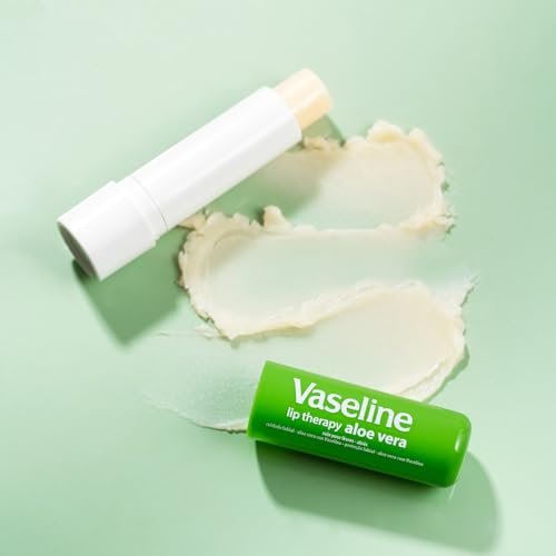 Vaseline Lip Therapy Aloe Fresh 8-Pack – Moisturizing Lip Balm for Very Dry Lips, 0.16 Oz Each Avelisse