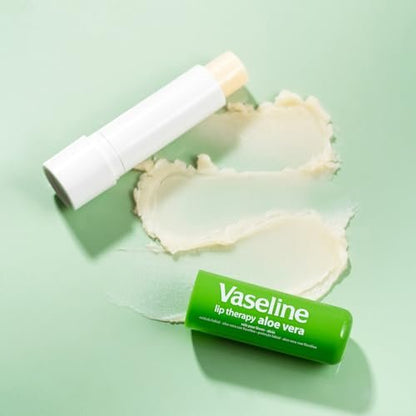 Vaseline Lip Therapy Aloe Fresh 8-Pack – Moisturizing Lip Balm for Very Dry Lips, 0.16 Oz Each Avelisse