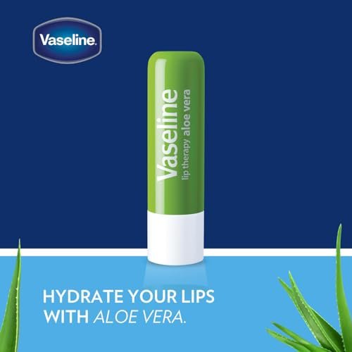 Vaseline Lip Therapy Aloe Fresh 8-Pack – Moisturizing Lip Balm for Very Dry Lips, 0.16 Oz Each Avelisse