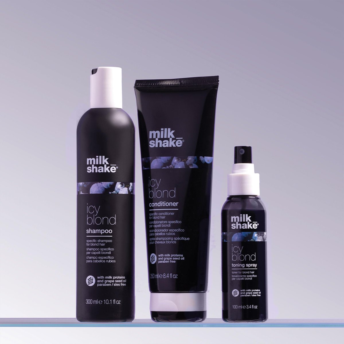 milk_shake Icy Blond Toning Spray - Leave-In Toner with Black Pigment for Platinum Blonde Hair - Adds Softness, Shine, and Detangling - 3.4 fl oz - görsel 17