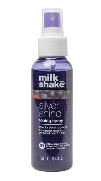 milk_shake Silver Shine Toning Spray - Platinum Hair Violet Pigment Spray | Counteracts Unwanted Yellow/Golden Tones | Strengthens and Hydrates | 3.4 fl oz (100 ml) Avelisse