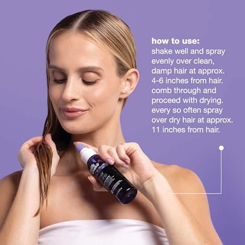 milk_shake Silver Shine Toning Spray - Platinum Hair Violet Pigment Spray | Counteracts Unwanted Yellow/Golden Tones | Strengthens and Hydrates | 3.4 fl oz (100 ml) Avelisse