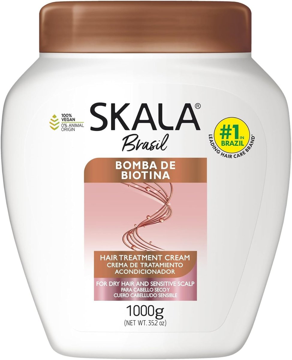 Skala Expert Biotin Bomb Hair Cream 1 Kg (35.2 oz) - Strengthens and Nourishes Weak, Damaged Hair with NutriForce Technology - görsel 1