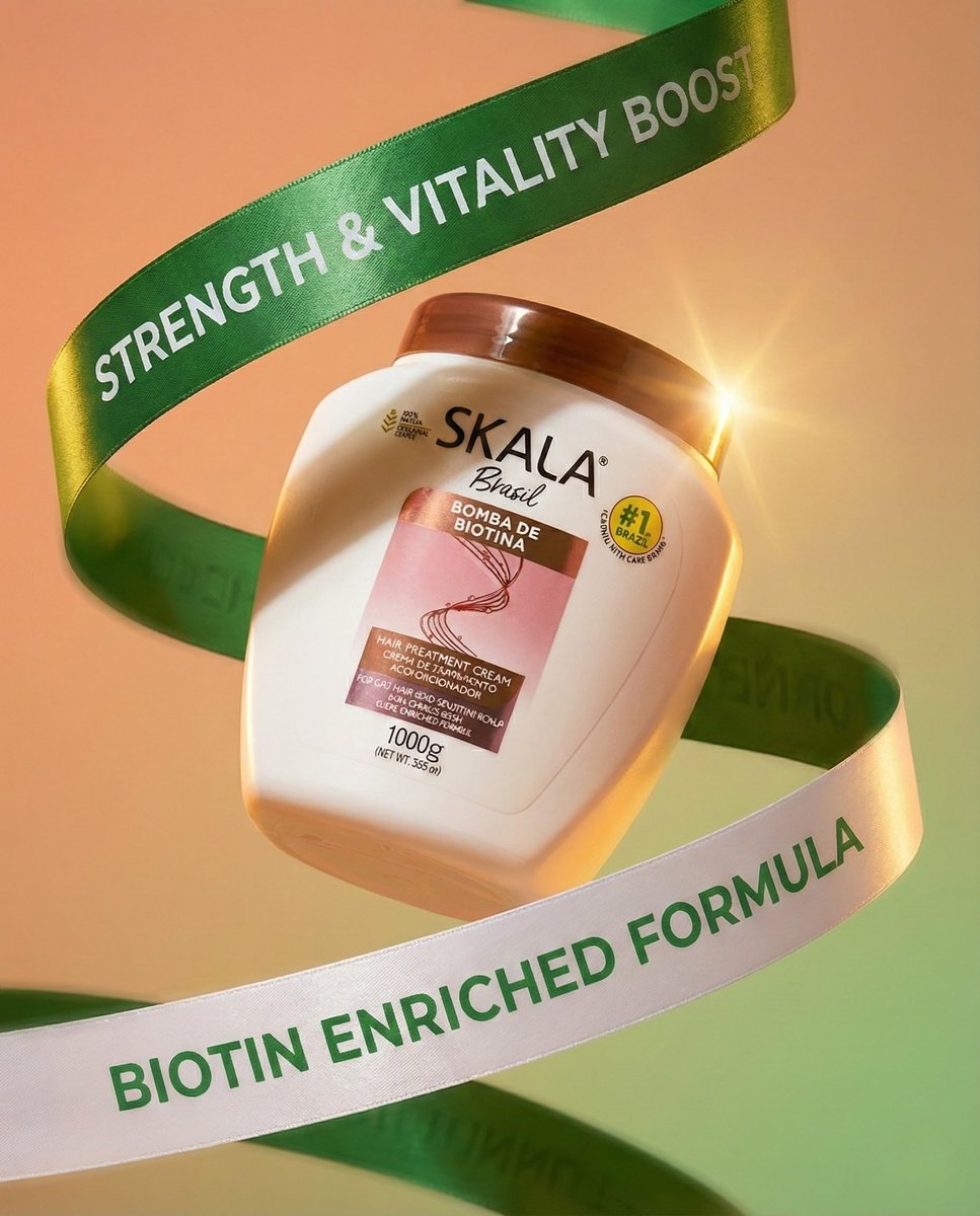 Skala Expert Biotin Bomb Hair Cream 1 Kg (35.2 oz) - Strengthens and Nourishes Weak, Damaged Hair with NutriForce Technology - görsel 7