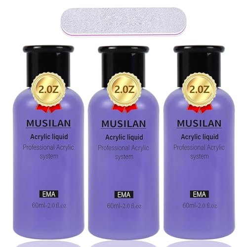 MUSILAN Monomer Acrylic Nail Liquid 6oz - Professional 180ml MMA Free, Quick Dry, Non-Yellowing - görsel 2