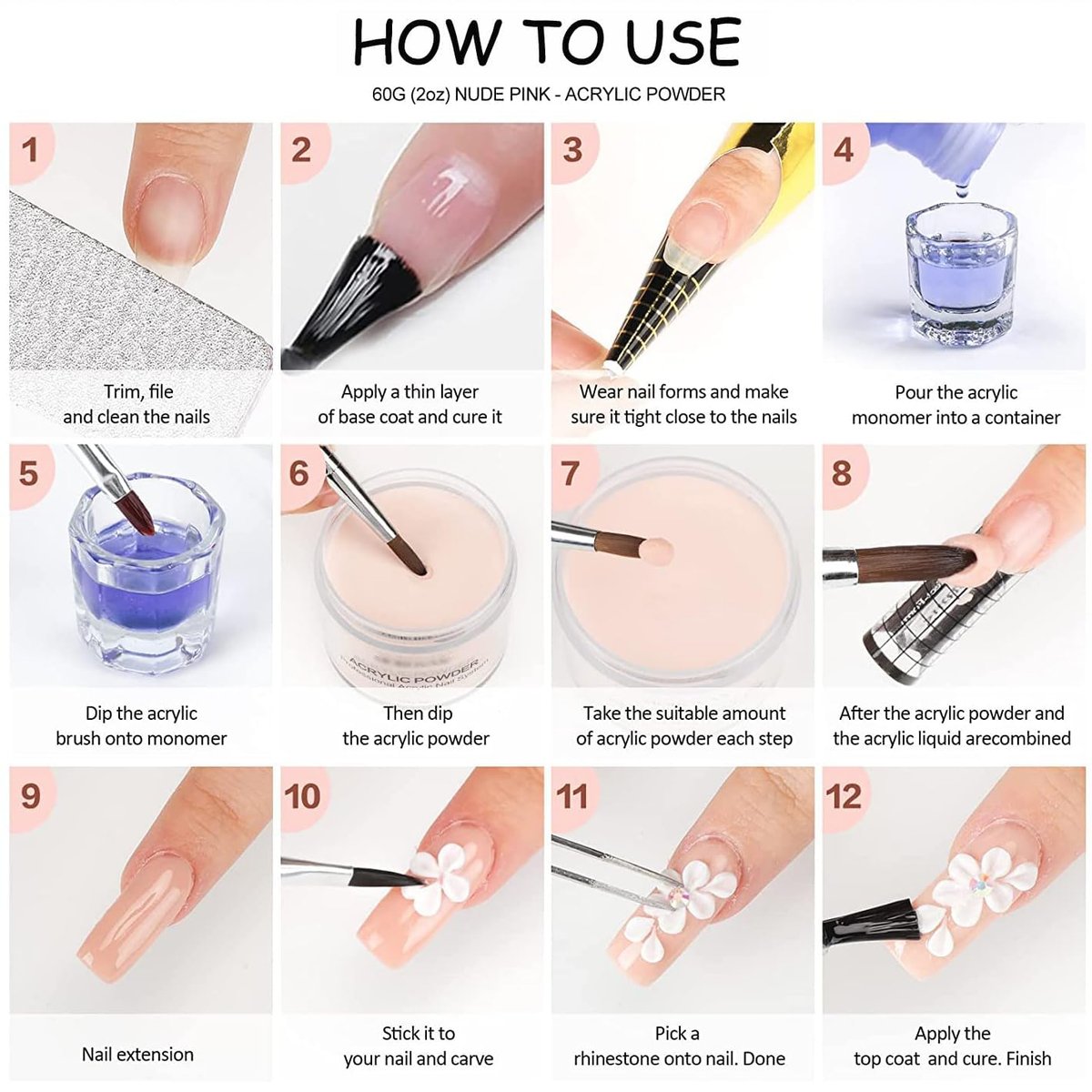 MUSILAN Monomer Acrylic Nail Liquid 6oz - Professional 180ml MMA Free, Quick Dry, Non-Yellowing - görsel 13
