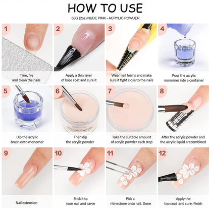 MUSILAN Monomer Acrylic Nail Liquid 6oz - Professional 180ml MMA Free, Quick Dry, Non-Yellowing
