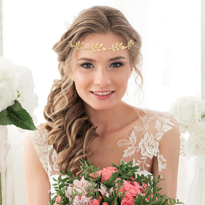 Dizila 8 Pieces Gold Head Chains with Rhinestone Pearl Leaf Coin – Boho Headbands, Tassel Forehead Chain, Hair Bands for Women Girls Avelisse