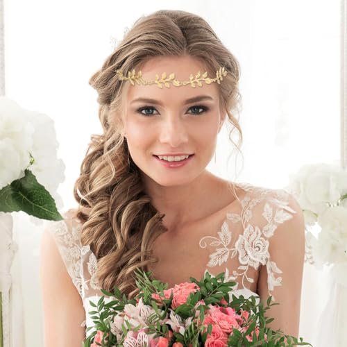Dizila 8 Pieces Gold Head Chains with Rhinestone Pearl Leaf Coin – Boho Headbands, Tassel Forehead Chain, Hair Bands for Women Girls Avelisse