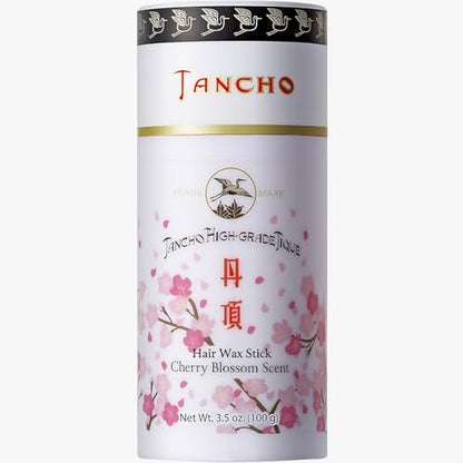 Gatsby Tancho Hair Styling Wax Stick - Japanese Cherry Blossom Scent, 3.5 oz (100g) - Special Edition High-Grade Plant-Based Pomade for All Hair Types Avelisse