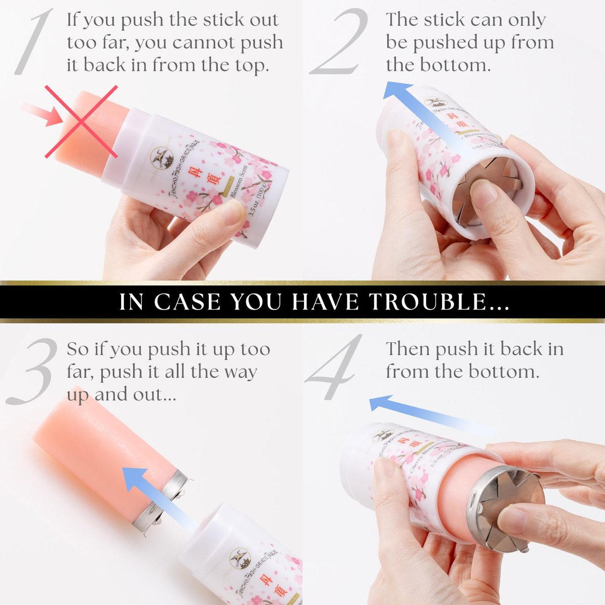 Gatsby Tancho Hair Styling Wax Stick - Japanese Cherry Blossom Scent, 3.5 oz (100g) - Special Edition High-Grade Plant-Based Pomade for All Hair Types Avelisse