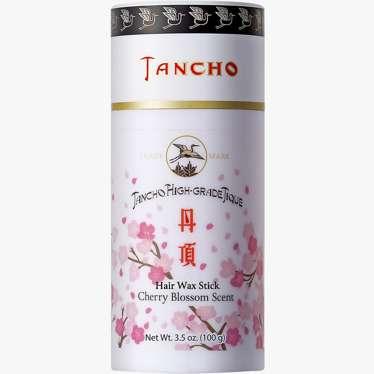 Gatsby Tancho Hair Styling Wax Stick - Japanese Cherry Blossom Scent, 3.5 oz (100g) - Special Edition High-Grade Plant-Based Pomade for All Hair Types Avelisse