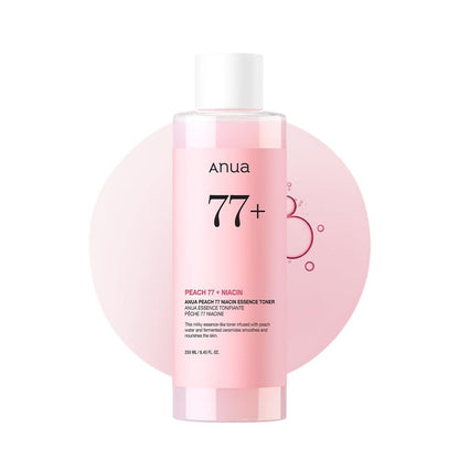 Anua Peach 77 Niacin Essence Toner 250ml – Brightening Niacinamide Toner for Glass Skin, Korean Skincare (8.45 fl.oz.) Avelisse