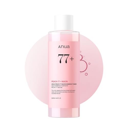 Anua Peach 77 Niacin Essence Toner 250ml – Brightening Niacinamide Toner for Glass Skin, Korean Skincare (8.45 fl.oz.) Avelisse