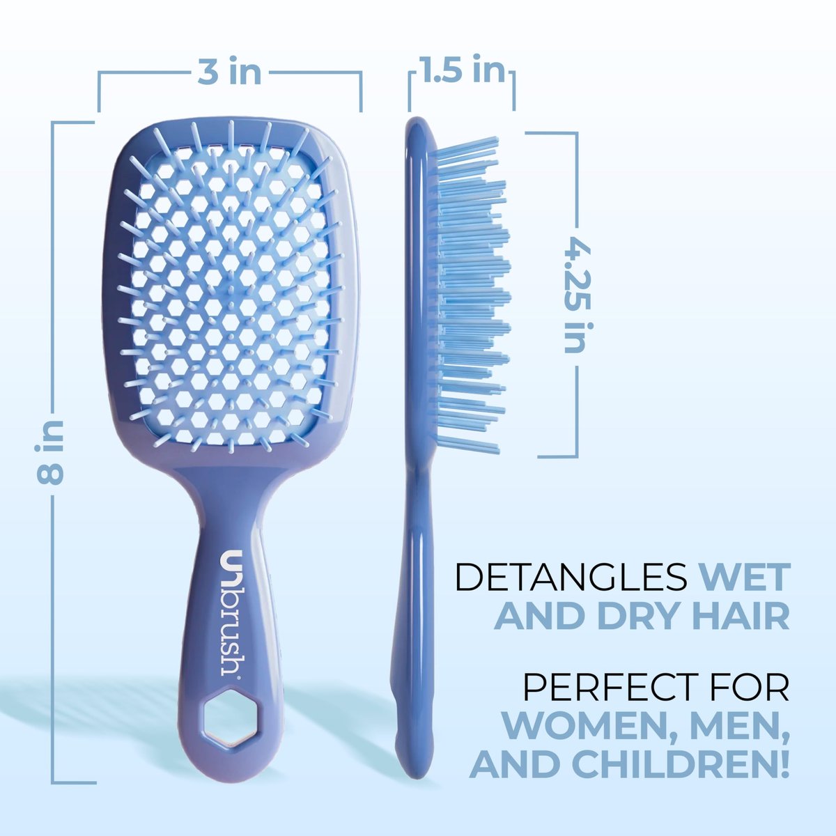 FHI Heat UNbrush Detangling Brush – Pain-Free Brushing for All Hair Types, Iris Dark Blue - görsel 7