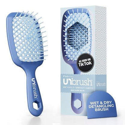 FHI Heat UNbrush Detangling Brush – Pain-Free Brushing for All Hair Types, Iris Dark Blue