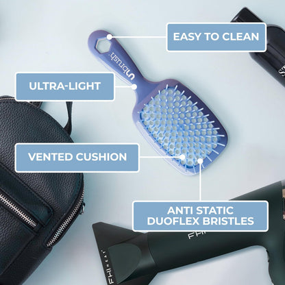 FHI Heat UNbrush Detangling Brush – Pain-Free Brushing for All Hair Types, Iris Dark Blue