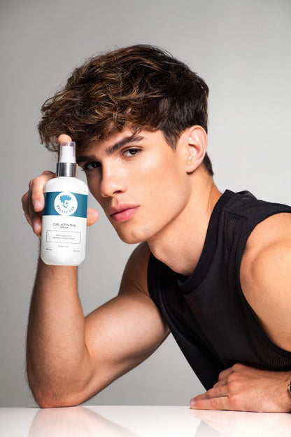 Avenue Man Curl Activating Spray - Frizz Free Curl Activator & Leave-In Conditioner with Marula Oil for Defined, Irresistible Curls (8.5 Fl Oz) Avelisse