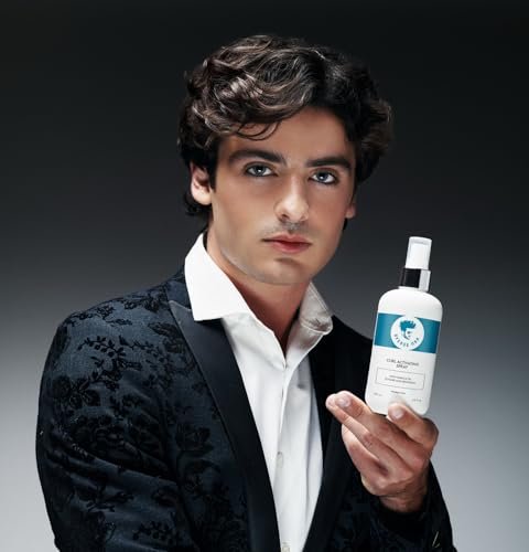 Avenue Man Curl Activating Spray - Frizz Free Curl Activator & Leave-In Conditioner with Marula Oil for Defined, Irresistible Curls (8.5 Fl Oz) Avelisse