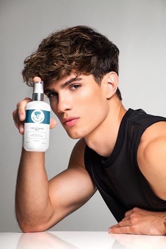 Avenue Man Curl Activating Spray - Frizz Free Curl Activator & Leave-In Conditioner with Marula Oil for Defined, Irresistible Curls (8.5 Fl Oz) Avelisse