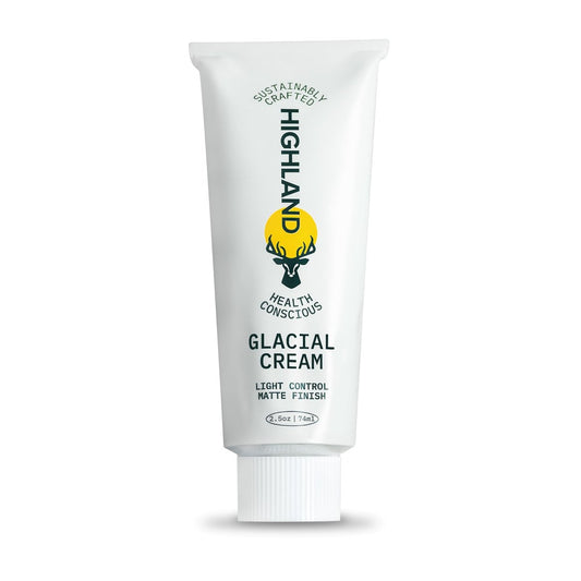 Highland Glacial Cream - Hair Styling Cream - Smooths, Hydrates, De-Frizzes, Texturizes & Defines - Low Hold Matte Finish for All Hair Types - 2.5 oz Avelisse