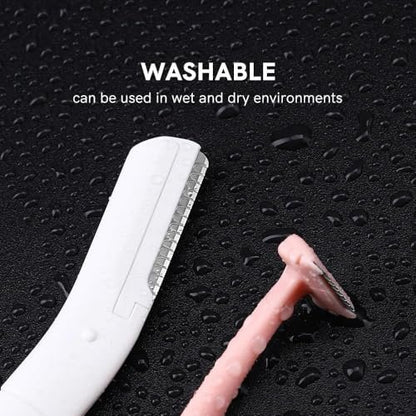 Eyebrow Razors with Dermaplane Razors Set - Japanese Blades for Peach Fuzz and Fine Hair - Multipurpose Exfoliating Dermaplaning Tools for Women and Men - 6 Pack