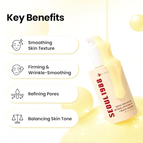 K-SECRET SEOUL 1988 Retinal Serum – Advanced Retinal Liposome 2% & Black Ginseng Extract for Fine Lines & Texture Care, Korean Skincare, 30ml Avelisse