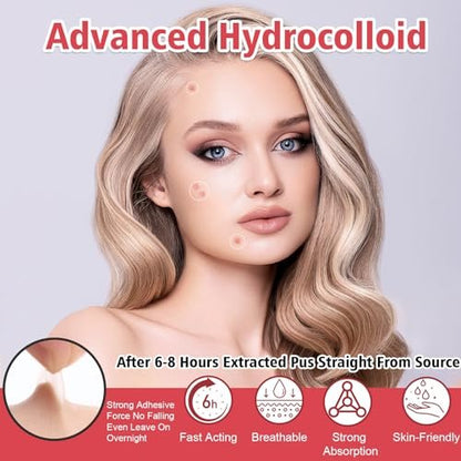 450 Pimple Patches for Face, Hydrocolloid Acne Patches, Invisible Zit Covers, 4 Sizes