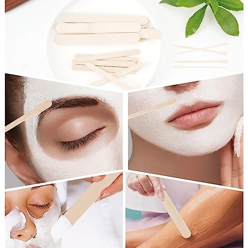 EWVVSS 4 Style 1000 Pcs Assorted Waxing Sticks - Birch Wood Applicators for Body, Legs, Face - Small, Medium, Large Sizes - görsel 12