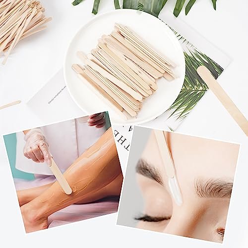 EWVVSS 4 Style 1000 Pcs Assorted Waxing Sticks - Birch Wood Applicators for Body, Legs, Face - Small, Medium, Large Sizes - görsel 10