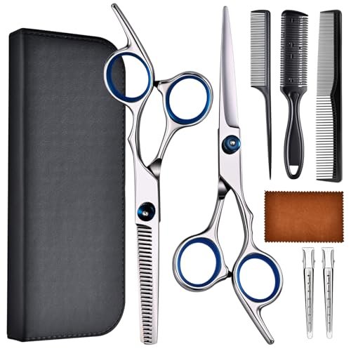 YUQGAOP Professional Hair Cutting Scissors Set - Stainless Steel Barber Shears for Women, Men & Kids - görsel 2