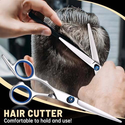 YUQGAOP Professional Hair Cutting Scissors Set - Stainless Steel Barber Shears for Women, Men & Kids - görsel 10