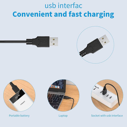 Odinxixi Replacement KEMEI Charger Cord – 5ft USB Charging Cable for KEMEI Hair Clippers Models 1986, 1984, 1987, I32S, I32, 1031