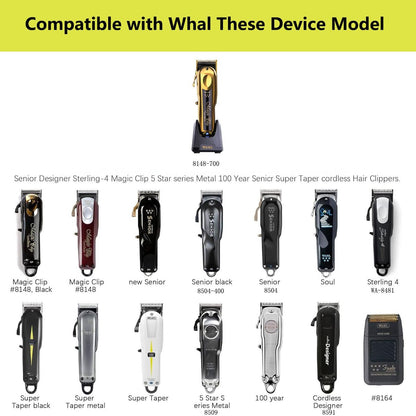 Replacement Wahl 8164 Charger Charging Cord Compatible with Wahl 5 Star Series Cordless Magic Clipper Models 8148, 8148-700, 8164, 8481, 8591, 8509, 8504-400, 8504-830, 8504 Avelisse