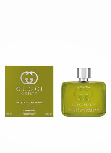 Gucci Guilty Elixir de Parfum for Men 2.0 oz Spray - Intense Woody Aromatic Scent Avelisse