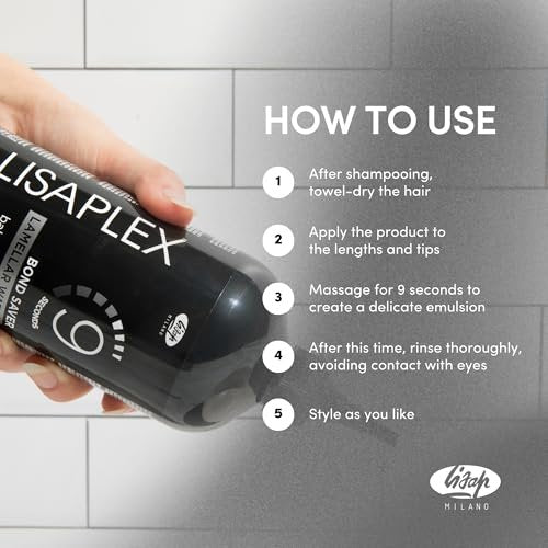 Lisap Lisaplex Bond Saver Lamellar Water - 9 Second Hair Repair, Detangling, Smooth Shine & Frizz Control, 8.45 fl oz Avelisse