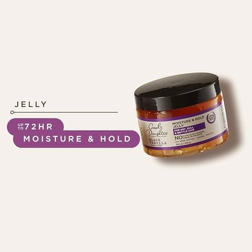 Carol's Daughter Black Vanilla Moisture and Hold Jelly, Hair Gel for Dry Hair with Shea Butter, Jojoba and Vanilla, 12 Fl Oz Avelisse