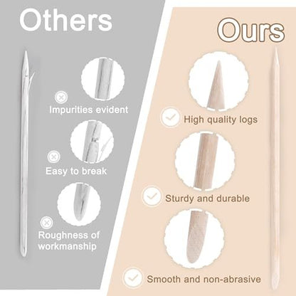 400 Pcs Orange Sticks for Nails, 4.5 Inch Wax Sticks for Waxing, Skin-Safe Cuticle Sticks for Nails Wood, Manicure Pedicure Tool for Manicure & Pedicure