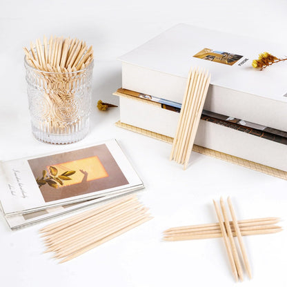 400 Pcs Orange Sticks for Nails, 4.5 Inch Wax Sticks for Waxing, Skin-Safe Cuticle Sticks for Nails Wood, Manicure Pedicure Tool for Manicure & Pedicure