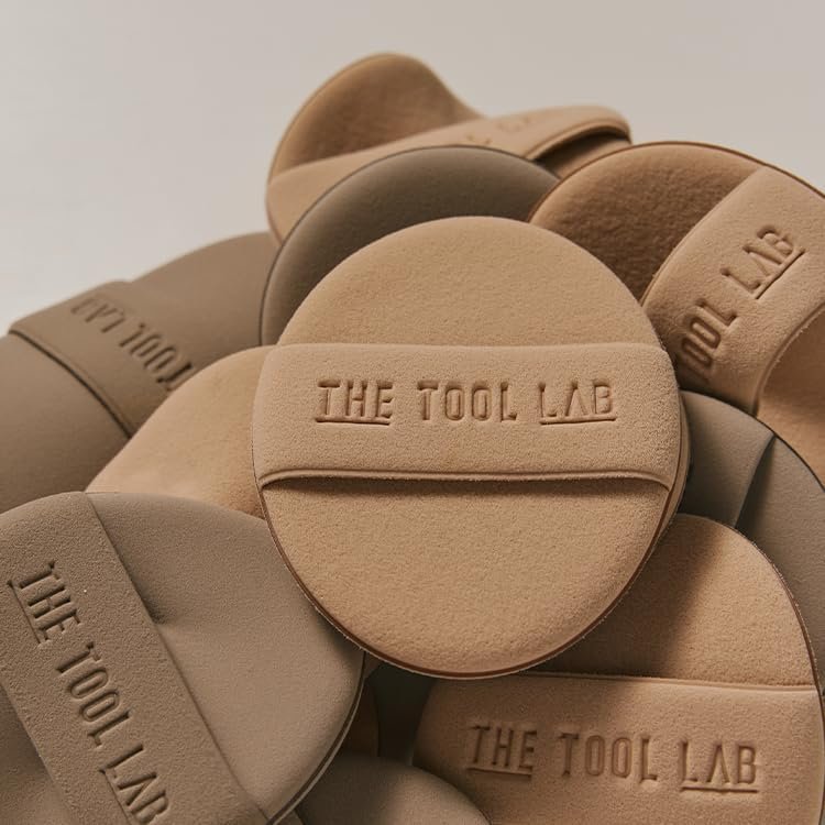 THE TOOL LAB Long-lasting Tension Puff (Glow type, Oval) - 100% Pure Rubycell Makeup Sponge for Liquid Foundation, Cushion, Shading & Blusher - 2.6 inch Avelisse