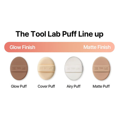 THE TOOL LAB Long-lasting Tension Puff (Glow type, Oval) - 100% Pure Rubycell Makeup Sponge for Liquid Foundation, Cushion, Shading & Blusher - 2.6 inch Avelisse