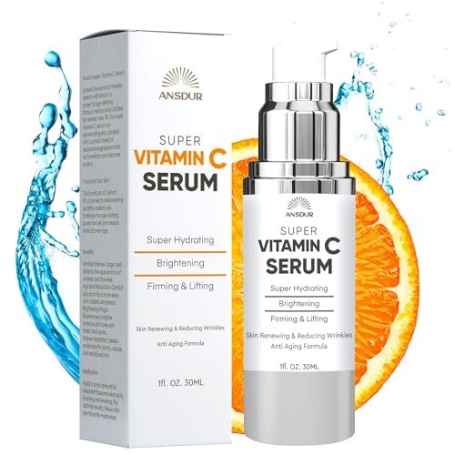 Super Vitamin C Serum for Women Over 70 - Anti-Aging Face Serum with Niacinamide, Bakuchiol, Hyaluronic Acid - Hydrating, Lifting, Reduces Aging Spots and Wrinkles - Korean Skin Care, 1 fl oz Avelisse