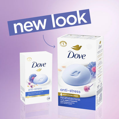 Dove Beauty Bar Gentle Cleanser Anti-Stress Cream Bar - Moisturizes to Calm Skin, 6 Pack Avelisse